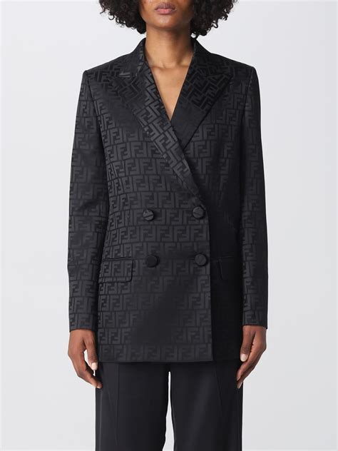 fendi black blazer|fendi blazer black fabric.